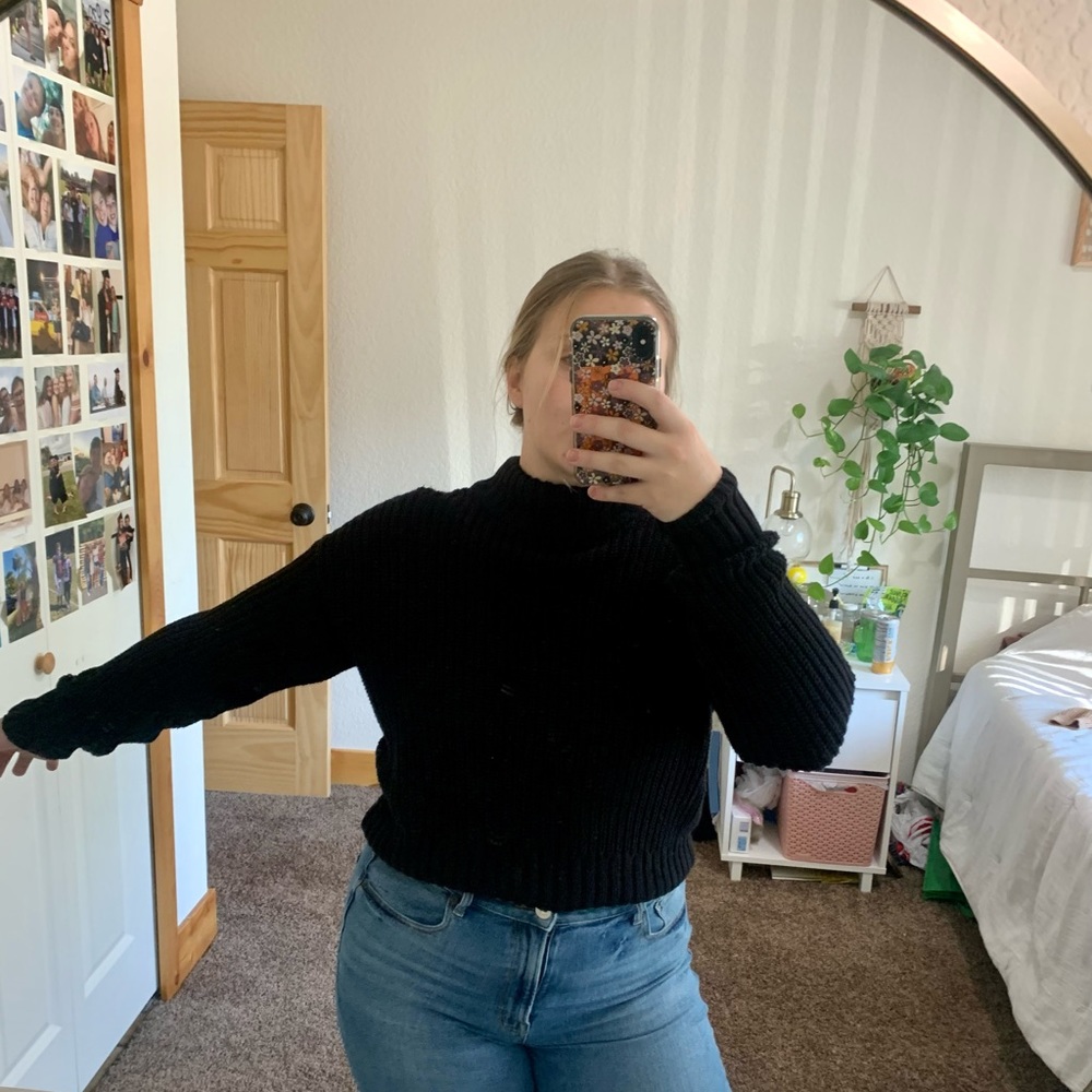 H&M black knit sweater